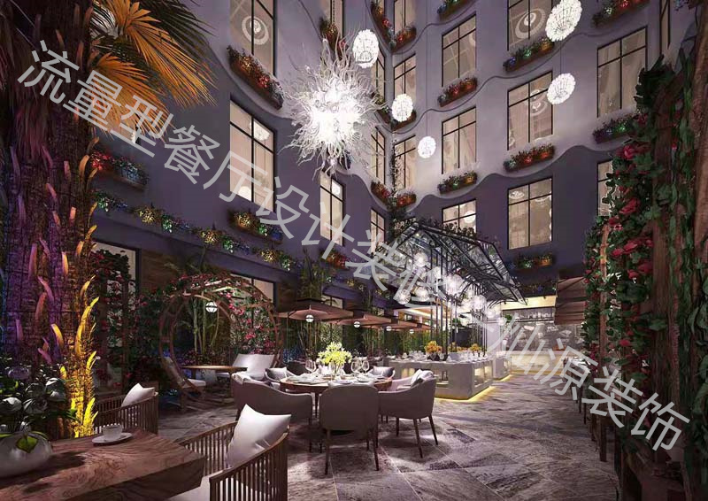 水泥工業(yè)風餐廳設(shè)計裝修效果圖—燦源裝飾